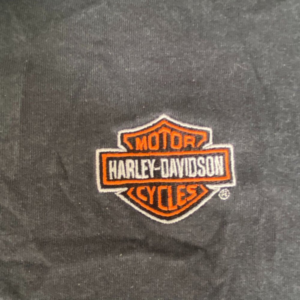 Vintage Y2K Harley Davidson Rugby Polo Punk Biker Logo Shirt - Picture 4 of 7